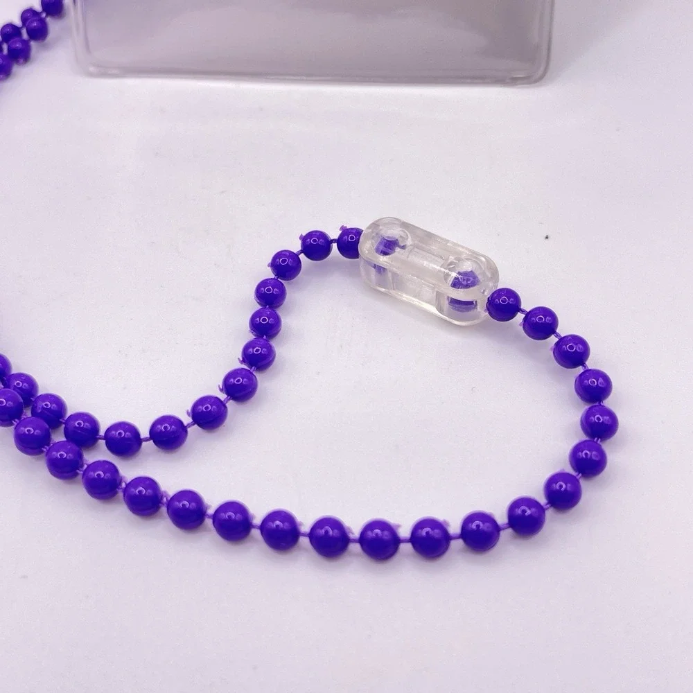 Vertical ID Badge Necklace Holder Vinyl‎ PURPLE Event Work LOT of 13
